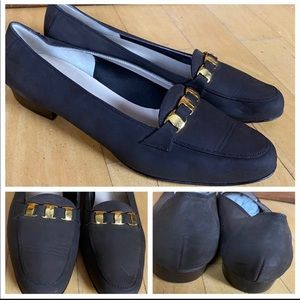 Salvatore Ferragamo Flats Brown Leather Suede Slip